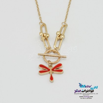 گردنبند طلا - طرح سنجاقک-MM2119